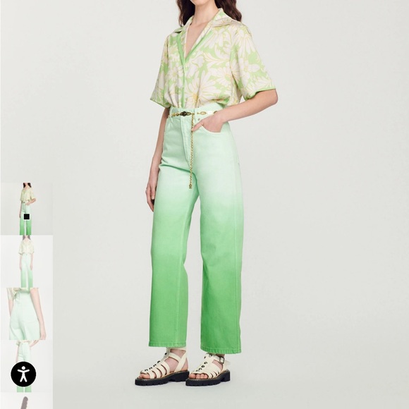 Sandro wide leg high rise jeans - Picture 3 of 15